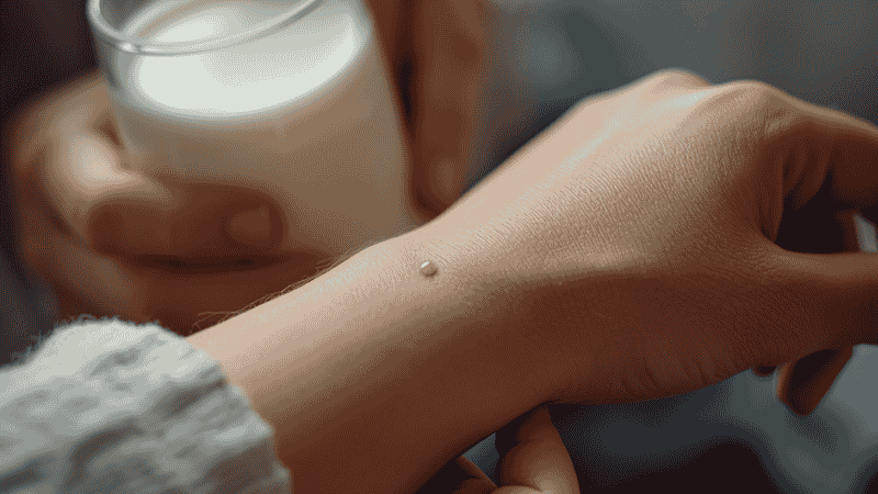 Before feeding milk to the baby, parents will drip the warm milk on the inner side of their wrists to test the temperature. This is a crucial safety step to prevent burns.